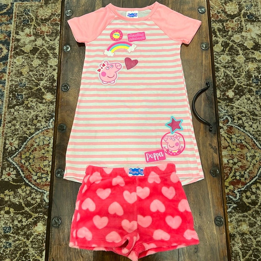 Peppa Pig Girls Pink Pajama Set Size 4